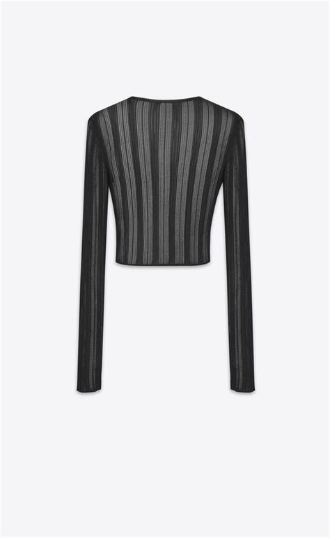 crop top ysl|Cropped Top in Striped Knit .